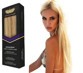 Natūralūs prisegami šviesios spalvos plaukų tresai StarMyHair Remy 6 dalių, 613 nr. kaina ir informacija | Plaukų aksesuarai | pigu.lt