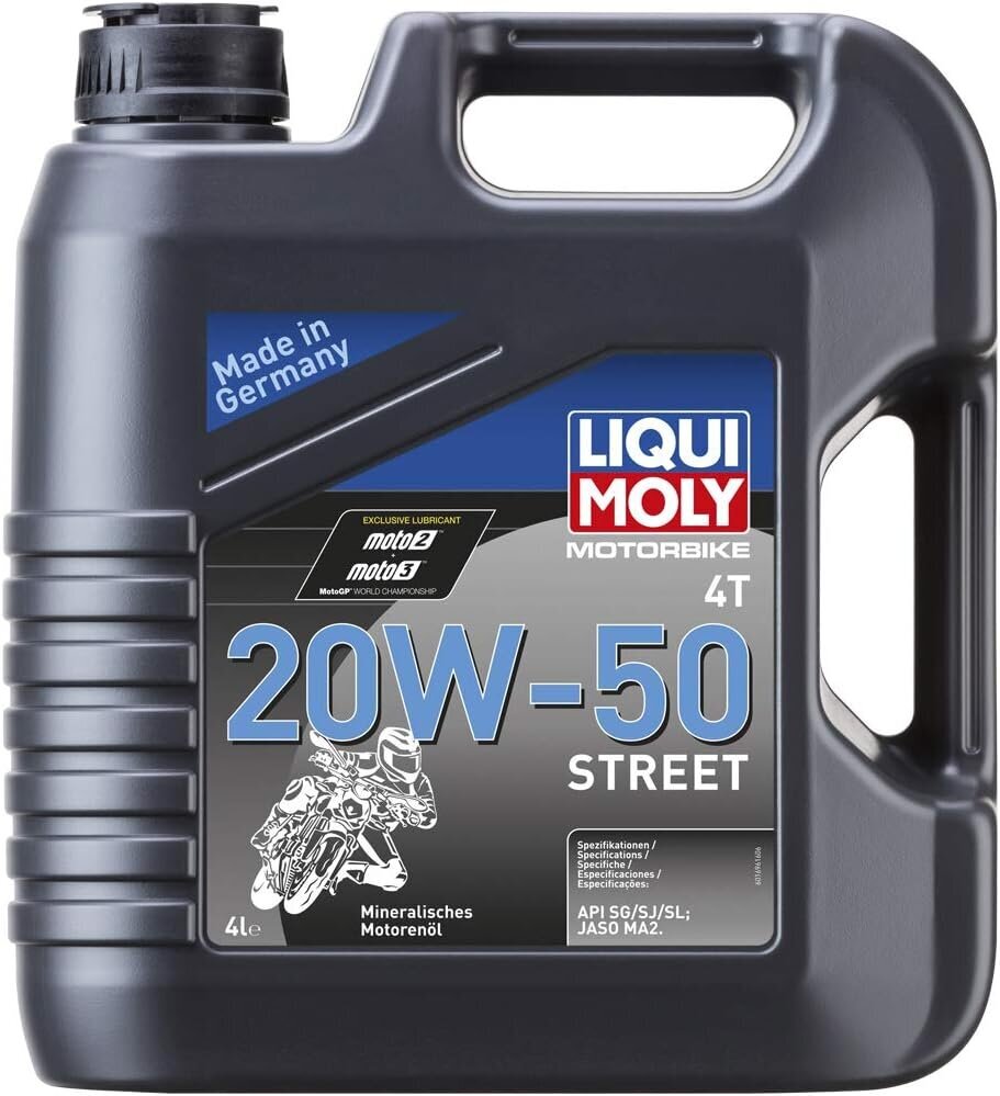 Liqui Moly Street 4T 20W-50, motociklų variklių alyva 4 l цена и информация | Variklinės alyvos | pigu.lt