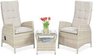 Lauko baldų komplektas Malta Duo, smėlio spalvos цена и информация | Комплекты уличной мебели | pigu.lt