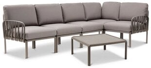 Lauko baldų komplektas Komodo Corner, pilkas/rudas/smėlio цена и информация | Комплекты уличной мебели | pigu.lt