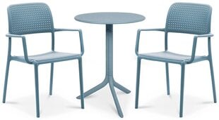 Lauko baldų komplektas Bora Step 2+1, mėlynas цена и информация | Комплекты уличной мебели | pigu.lt
