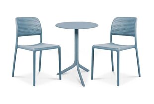 Lauko baldų komplektas Bora Bistrot Spritz 2+1, mėlynas цена и информация | Комплекты уличной мебели | pigu.lt
