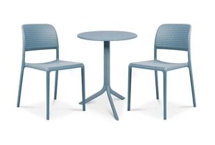 Lauko baldų komplektas Bora Bistrot Step 2+1, mėlynas цена и информация | Комплекты уличной мебели | pigu.lt
