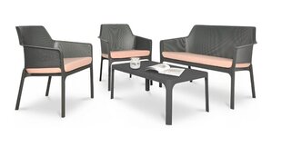 Lauko baldų komplektas Net Relax, juodas kaina ir informacija | Lauko baldų komplektai | pigu.lt
