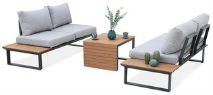 Lauko baldų komplektas Pasadena, pilkas цена и информация | Комплекты уличной мебели | pigu.lt