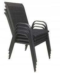 Lauko baldų komplektas Menorca Duo, 150/6, juodas цена и информация | Комплекты уличной мебели | pigu.lt