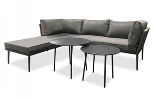 Lauko baldų komplektas Ponza, juodas цена и информация | Комплекты уличной мебели | pigu.lt