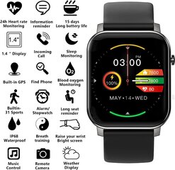 Epilum Fit-O Black kaina ir informacija | Išmanieji laikrodžiai (smartwatch) | pigu.lt