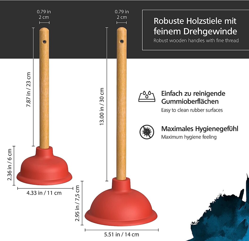 Stūmoklis Nirox 2 Set Siurble Bell, raudona kaina ir informacija | Priedai unitazams, bidė | pigu.lt