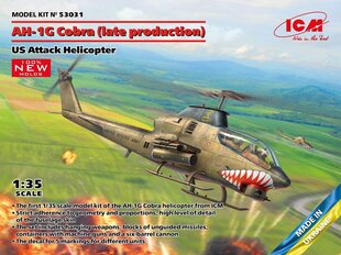 Klijuojamas modelis ICM 53031 US Attack Helicopter AH-1G Cobra (late production) 1/35 kaina ir informacija | Klijuojami modeliai | pigu.lt