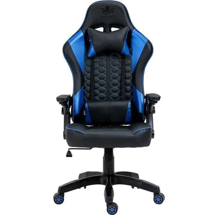 Pasukama žaidimų kėdė, Feyton, Kraken Chairs, juoda ir mėlyna kaina ir informacija | Biuro kėdės | pigu.lt