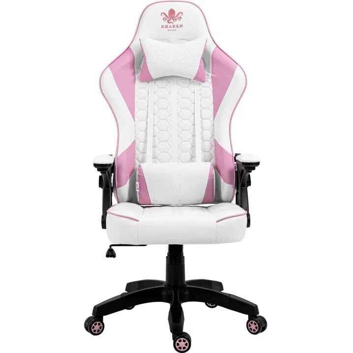 Pasukama žaidimų kėdė, Feyton, Kraken Chairs, balta/rožinė kaina ir informacija | Biuro kėdės | pigu.lt