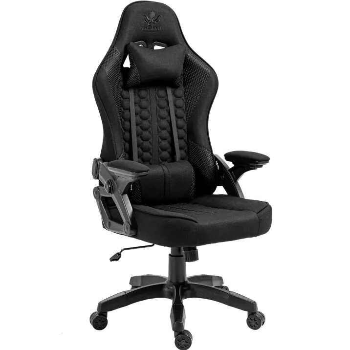 Pasukama žaidimų kėdė, Feyton, Kraken Chairs, juoda kaina ir informacija | Biuro kėdės | pigu.lt