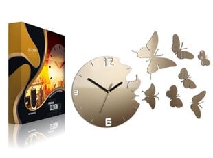 Настенные часы с бабочками Tortora цена и информация | Часы | pigu.lt