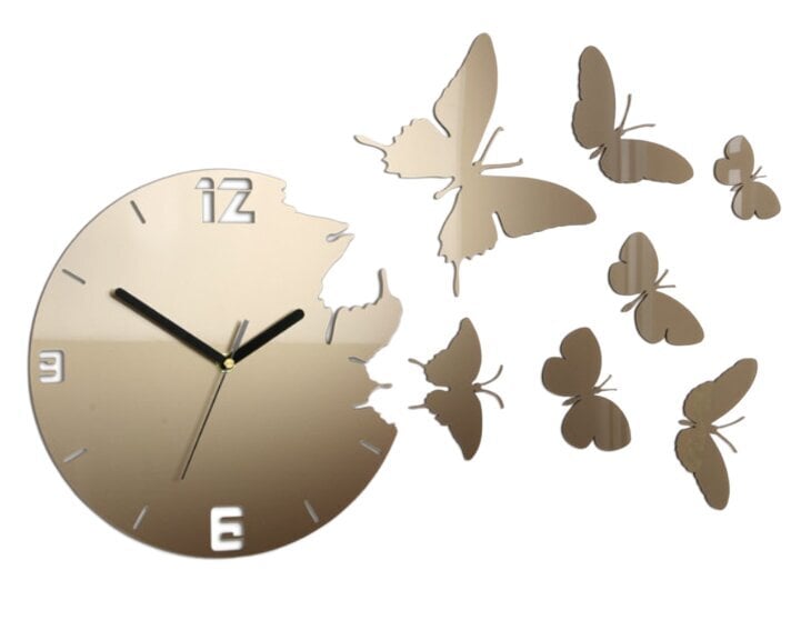 Sieninis laikrodis su drugeliais Tortora kaina ir informacija | Laikrodžiai | pigu.lt