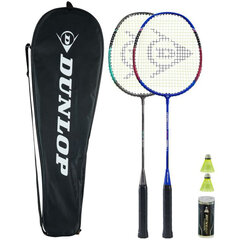 Badmintono rinkinys Dunlop Nitro Star, 2 vnt, mėlynas kaina ir informacija | Badmintonas | pigu.lt