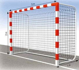 Handball net TREMBLAY FH724 3x2m, 4mm 2pcs цена и информация | Rankinis | pigu.lt