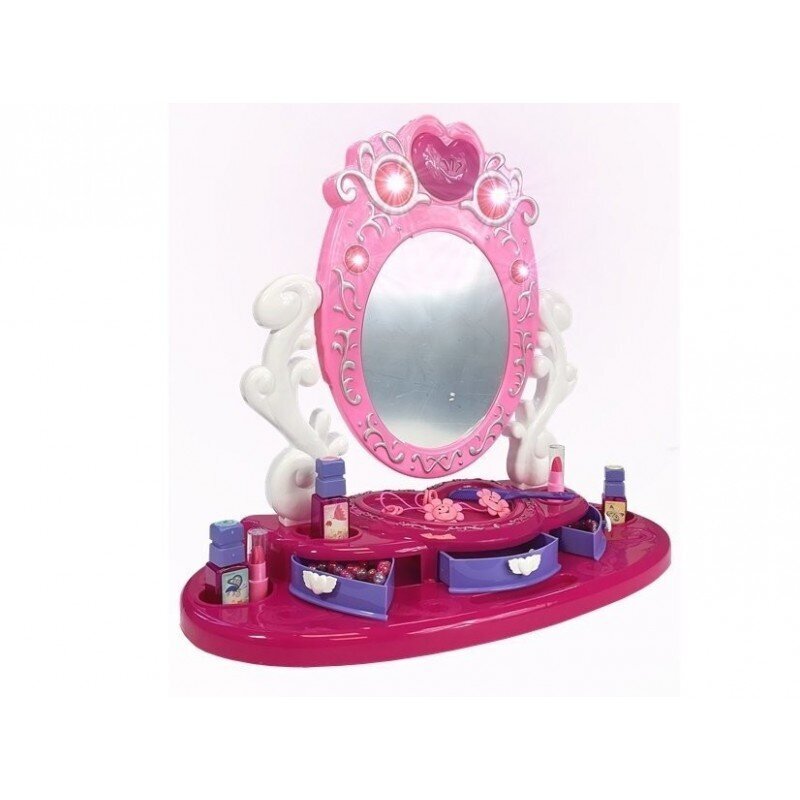 Kosmetinis staliukas Leantoys su garsais ir šviesomis, rožinis цена и информация | Žaislai mergaitėms | pigu.lt