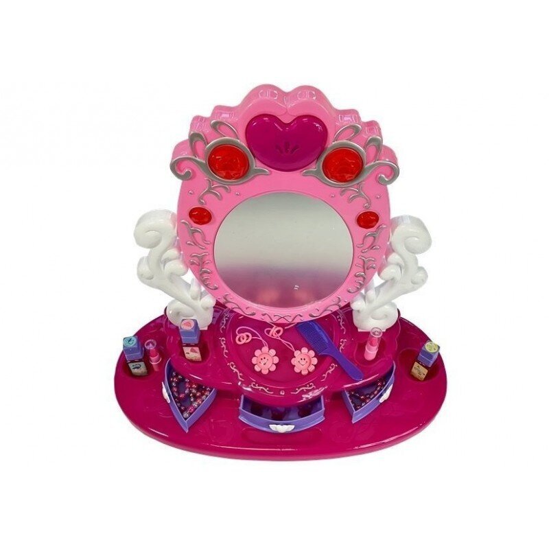 Kosmetinis staliukas Leantoys su garsais ir šviesomis, rožinis цена и информация | Žaislai mergaitėms | pigu.lt