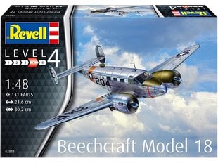 Surenkamas modelis Revell Beechcraft Model 18, 1/48, 03811 kaina ir informacija | Konstruktoriai ir kaladėlės | pigu.lt