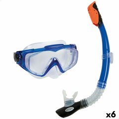 Nardymo rinkinys Intex Aqua Pro, mėlynas kaina ir informacija | Nardymo kaukės | pigu.lt