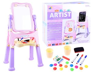 Magnetinė kreidinė lenta su priedais, rožinė kaina ir informacija | Lavinamieji žaislai | pigu.lt