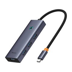 Hub 5w1 Baseus UltraJoy 5-Port (1xHDMI4K@30Hz + 4xUSB 3.0) grey цена и информация | Адаптеры, USB-разветвители | pigu.lt