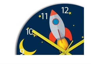 Детские настенные часы Rocket цена и информация | Часы | pigu.lt