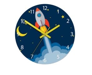 Vaikiškas sieninis laikrodis Rocket kaina ir informacija | Laikrodžiai | pigu.lt