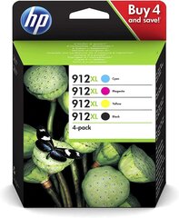 HP 912XL SET 3P34AE 4 Оригинальные картриджи XL FILLING для HP OfficeJet Pro 8010, 8012, 8014, 8015, 8020, 8022, 8024, 8025 цена и информация | Картриджи для струйных принтеров | pigu.lt