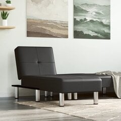 Poilsio gultas vidaXL, juodas цена и информация | Кресла в гостиную | pigu.lt