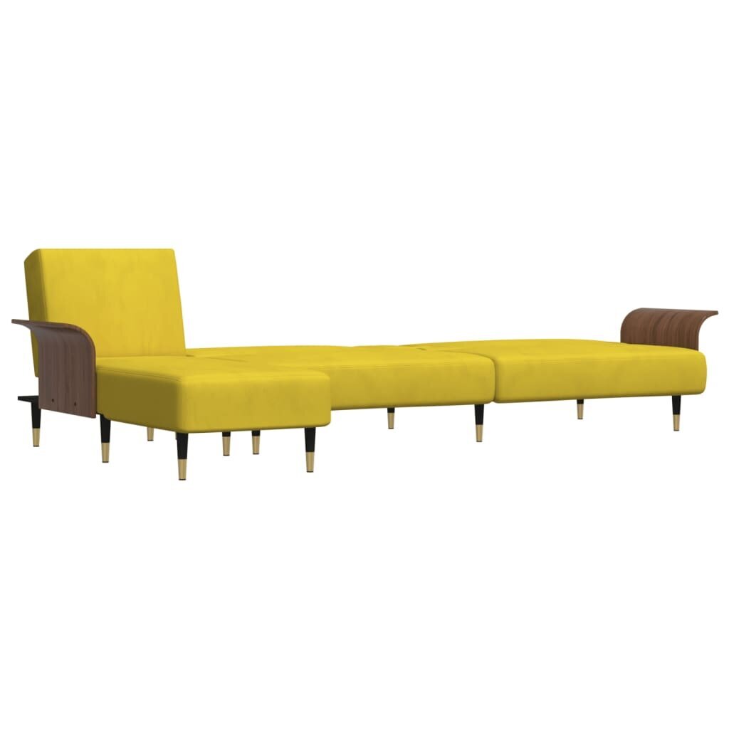 Sofa-lova vidaXL, geltona kaina ir informacija | Sofos | pigu.lt