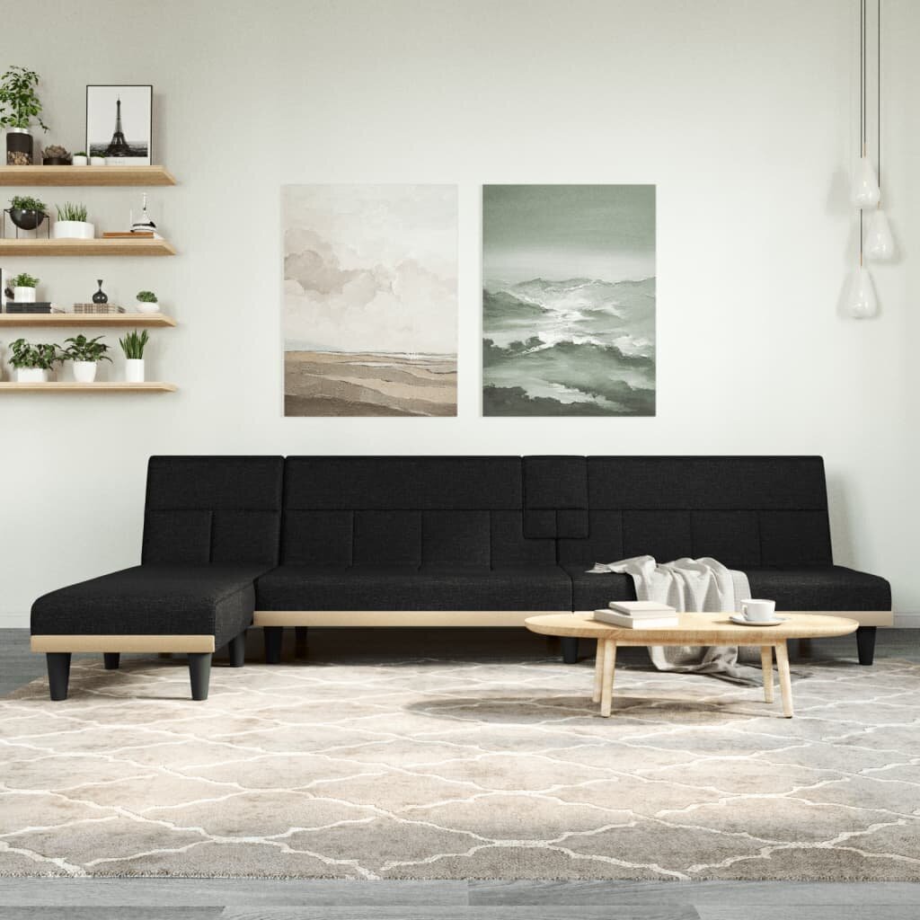 Sofa-lova vidaXL, juoda цена и информация | Sofos | pigu.lt