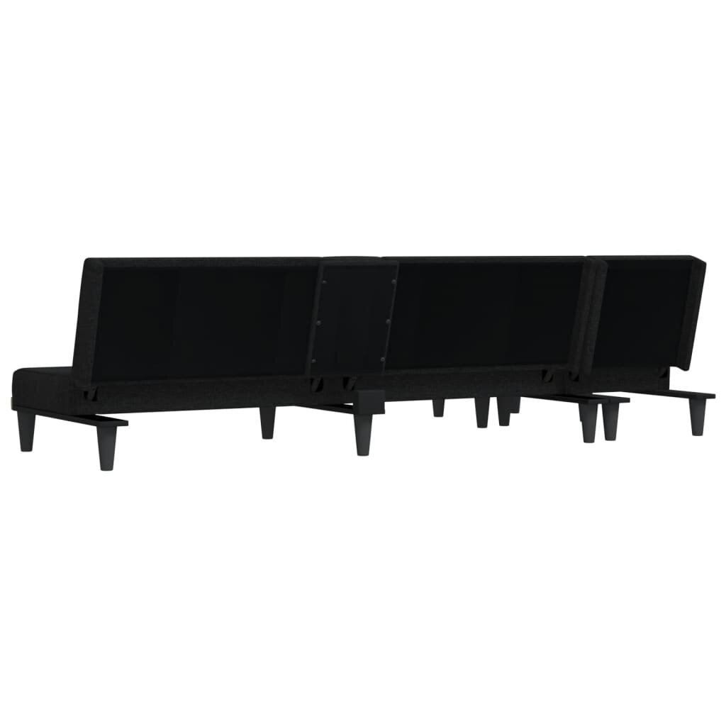 Sofa-lova vidaXL, juoda kaina ir informacija | Sofos | pigu.lt