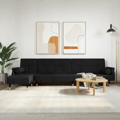 Sofa-lova vidaXL, juoda kaina ir informacija | Sofos | pigu.lt