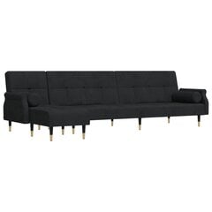 Sofa-lova vidaXL, juoda цена и информация | Диваны | pigu.lt