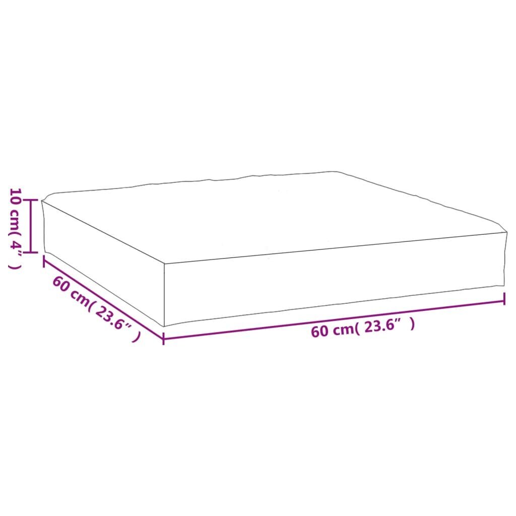 Paletės pagalvėlė vidaXL, 60x60x8 cm, įvairių spalvų kaina ir informacija | Pagalvės, užvalkalai, apsaugos | pigu.lt