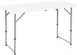Sulankstomas lauko stalas Catering, 61 x 122 x 75 cm, baltas cm, reguliuojamo aukščio kaina ir informacija | Lauko stalai, staliukai | pigu.lt