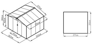 Sodo namukas Hudson, 9x8, Oak Grey цена и информация | Садовые сараи, дровницы | pigu.lt