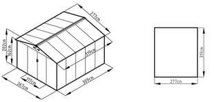 Sodo namukas Hudson, 9x10, Oak Grey цена и информация | Садовые сараи, дровницы | pigu.lt