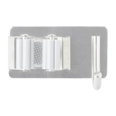 Металлический держатель и крючок с клеевой системой (для метлы и полотенца) цена и информация | Аксессуары для ванной комнаты | pigu.lt