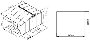 Sodo namukas su malkine Madison, 11x8, Walnut цена и информация | Садовые сараи, дровницы | pigu.lt