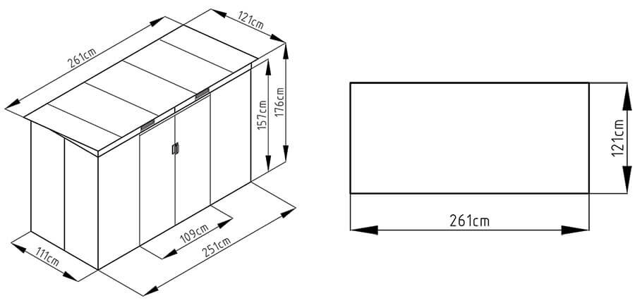 Sodo namukas Oregon, 9x4, Light Wood kaina ir informacija | Sodo nameliai, malkinės, pastogės | pigu.lt