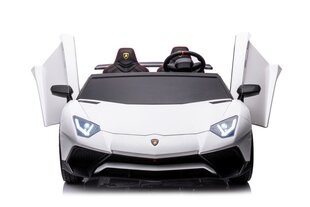 Dvivietis elektromobilis vaikams Lamborghini XXL A8803, baltas kaina ir informacija | Elektromobiliai vaikams | pigu.lt
