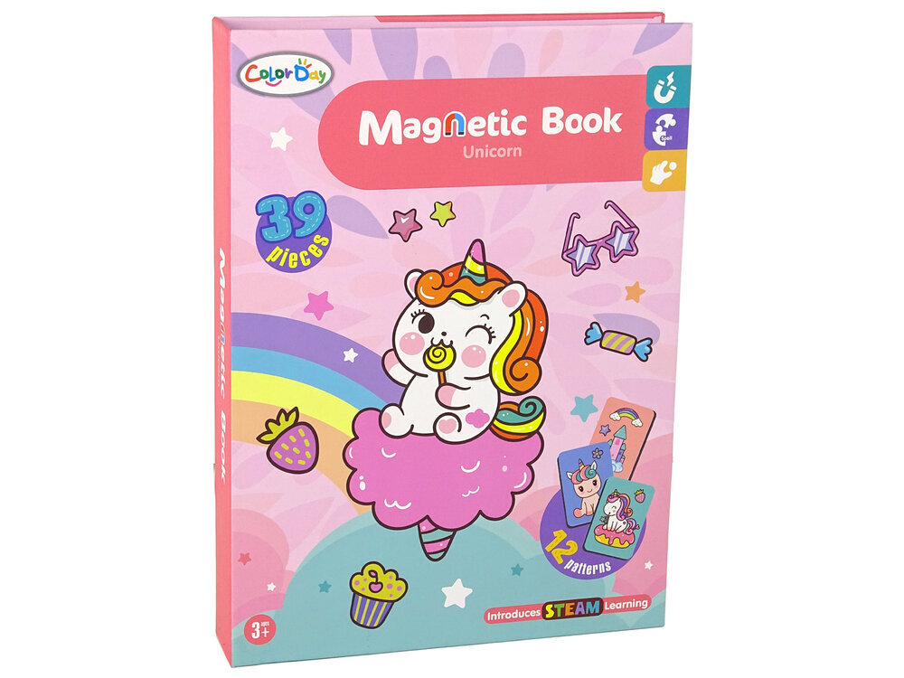 Magnetinė dėlionių knyga Color Day Vienaragiai, 39 d. kaina ir informacija | Dėlionės (puzzle) | pigu.lt