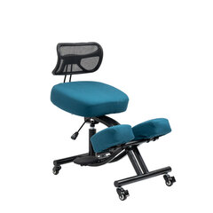 Коленный стул O'KNEEL PRO с синим льняным чехлом цена и информация | Офисные кресла | pigu.lt