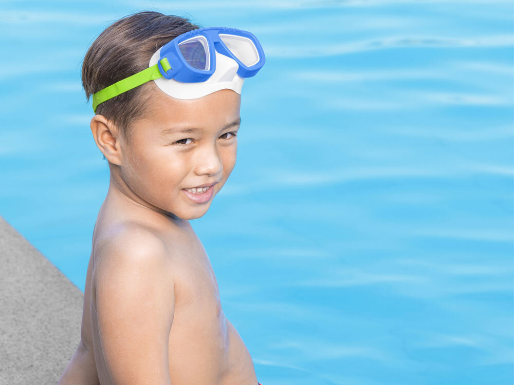 Plaukimo akiniai Bestway Hydro Swim, mėlyni цена и информация | Plaukimo akiniai | pigu.lt