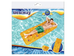 Pripučiamas plaukimo čiužinys Bestway, 188x71cm, oranžinis kaina ir informacija | Pripučiamos ir paplūdimio prekės | pigu.lt