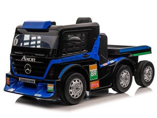 Vienvietis vaikiškas elektromobilis su puspriekabe Mercedes Benz TIR, juodas kaina ir informacija | Elektromobiliai vaikams | pigu.lt