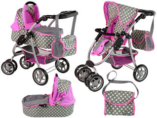Vaikiškas lėlių vežimėlis Pink Stars цена и информация | Игрушки для девочек | pigu.lt